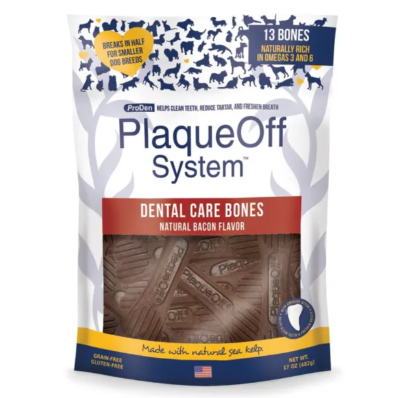 ProDen Plaque Off Dental Care Bones Natural Bacon 482gm