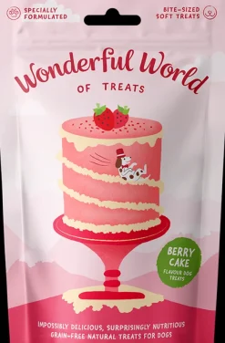 Wonderful World of Treats Berry Cake Dog Treats - 50g